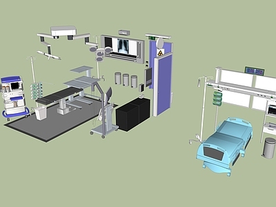 现代风格X射线检查仪 病床 医疗器械