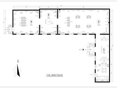 书画展厅平面布置 施工图