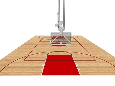 现代风格篮球场 室内球场 篮球架 运动场所