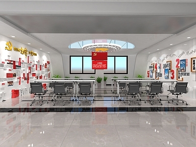 现代党建展厅形象墙