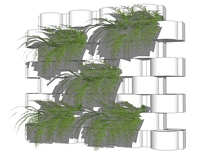 现代风格植物装饰 墙 墙
