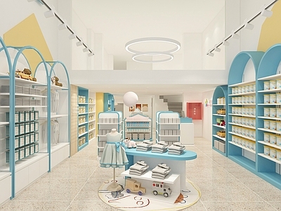 北欧母婴店铺 展示柜