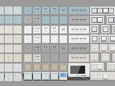 现代风格插座组合  智能插座开关