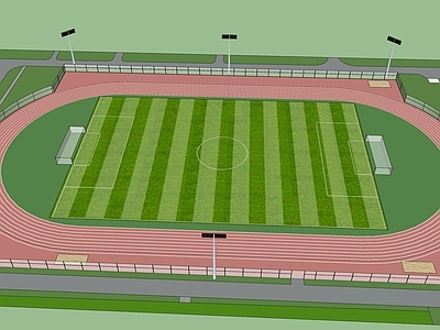 现代风格体育馆 大学球场 校园运动场 田径场