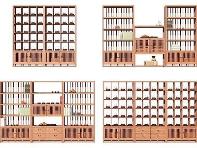 新中式风格博古架 装饰柜 装饰架 多宝阁 展示柜 展示架