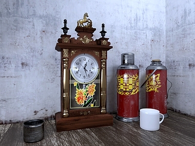 中式座钟 老钟表 老座钟 钟表 饰品 摆件