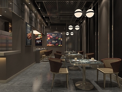 工业风铁板烧店