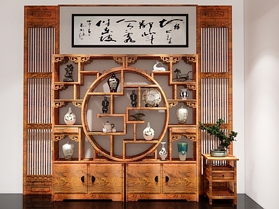 新中式风格博古架 装饰柜 装饰架 多宝阁 展示柜 展示架