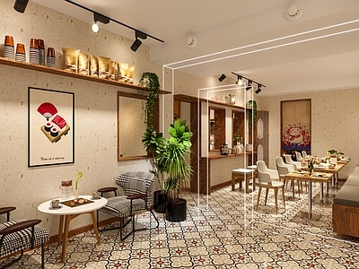 现代咖啡奶茶店