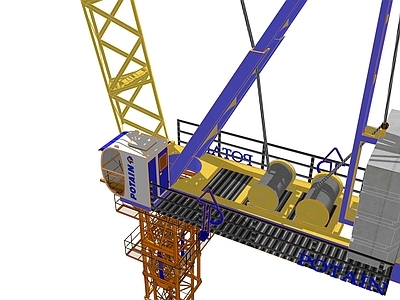 现代风格吊塔 施工现场  工程车