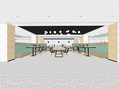 现代风格食堂 公司 用餐区