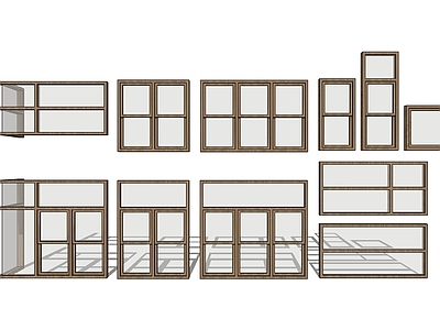 现代风格其他窗 推拉窗 平开窗 组合窗 窗户 木质窗 门窗组合