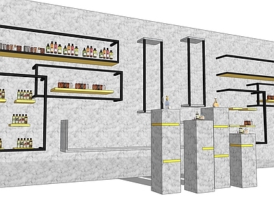 现代风格展示架 化妆品展柜 展台