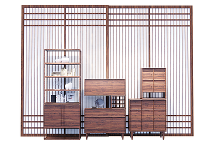 新中式风格博古架 装饰架 装饰柜 多宝阁 展示架 展示柜 边柜