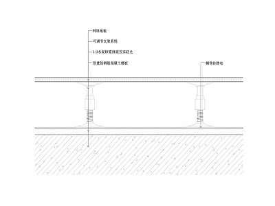 网络地板剖面节点大样图 施工图