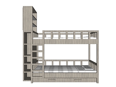 现代风格双层床 上下床 宿舍床 儿童床