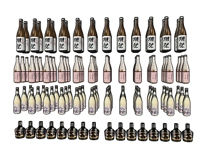 日式风格酒瓶