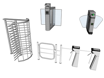 现代风格门禁机 闸机 旋转门 检票机