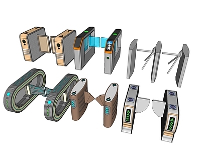 现代风格门禁机 闸机 检票机