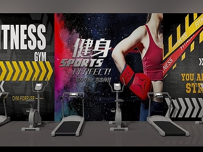 工业风健身房 公共空间
