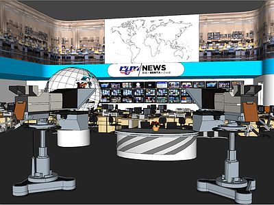 现代风格新闻演播厅