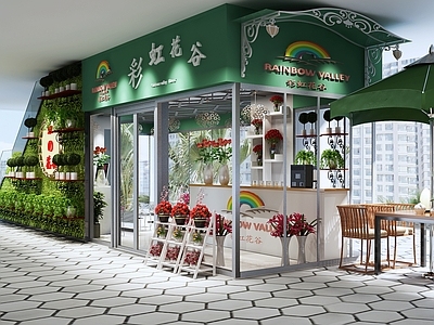 现代花店 展柜