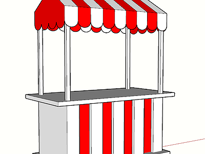 现代风格其他店铺 售卖亭