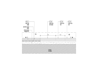 石材与木地板相接剖面节点大样 施工图