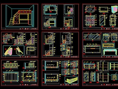 儿童床高低床CAD图纸 施工图