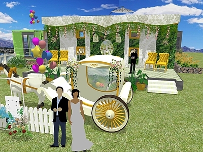 欧式风格景观小建筑 婚礼布置 婚庆布置 婚礼场地 婚礼布景