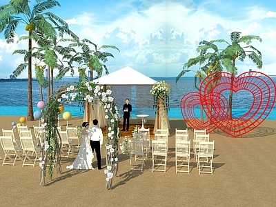 现代风格景观小建筑 婚礼布置 婚庆布置 婚礼场地 婚礼布景