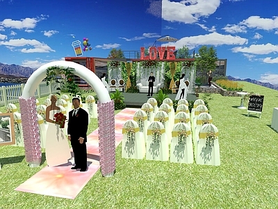 欧式风格景观小建筑 婚礼布置 婚庆布置 婚礼布景
