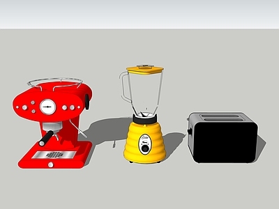 现代风格厨房用品组合 榨汁机 面包机