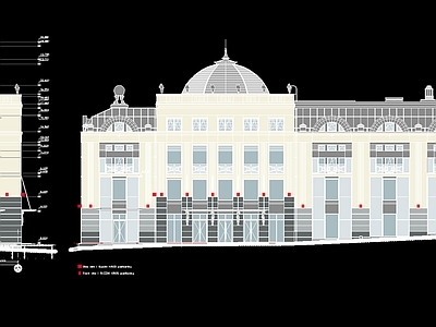 精品 欧式 宫廷风 建筑外立面 施工图 工装综合图库 工装图库