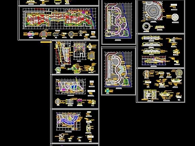 幼儿园户外景观规划CAD图纸 施工图 校园景观