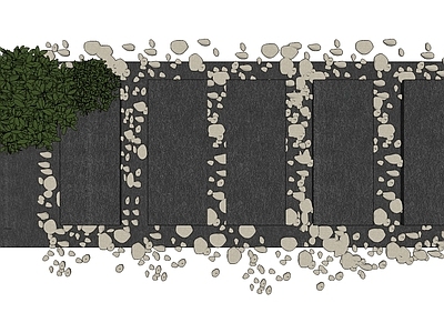 现代风格石头 小路 公园路径