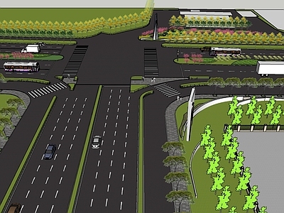 现代风格道路
