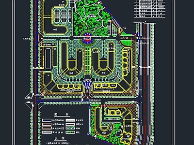 某市场整体绿化规划图 施工图
