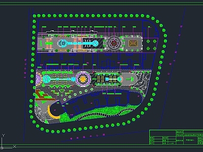 某县城南佳景步行街景观 施工图 商业景观