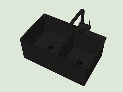 现代风格双水槽
