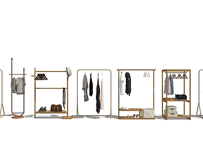 北欧风格展示架 衣帽架 服装