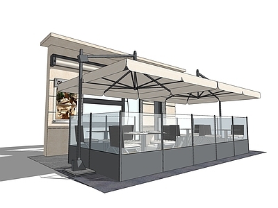 现代风格餐饮店 铺区 咖啡水吧 区