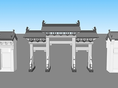 中式风格牌楼