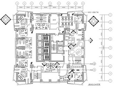 现代休闲桑拿休闲会所设计 施工图