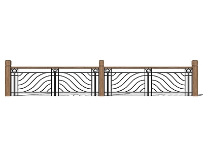 现代风格铁艺栏杆