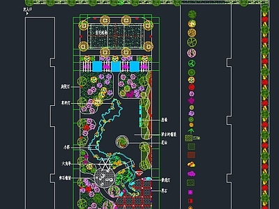 某公司庭院景观绿化设计平面图 施工图