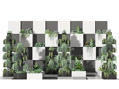 现代盆栽 盆景 植物堆 堆 藤蔓 橱 美陈 园艺