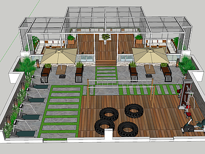 现代风格休闲娱乐区
