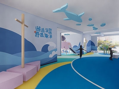 现代儿童游乐区 架空层