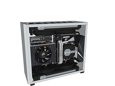 现代风格电脑 游戏主机